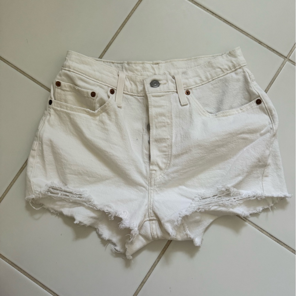Levi's white Jean Shorts